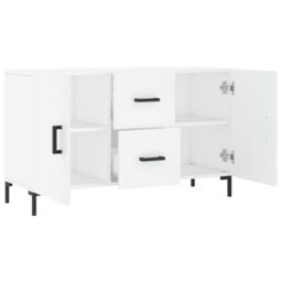 Berkfield Home Sideboard White 100x36x60 cm Engineered Wood - Size: 100 x 36 x 60 cm - thumbnail 5