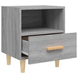 Berkfield Home Bedside Cabinet Grey Sonoma 40x35x47 cm - Size: 40 x 35 x 47 cm - thumbnail 5