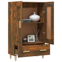 Berkfield Home Highboard Smoked Oak 70x31x115 cm Engineered Wood in Brown - Size: 70 x 31 x 115 cm - thumbnail 4