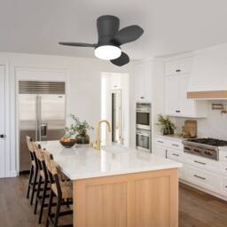 NIVOR LED Ceiling Fans with Lights for Small Spaces 6 Speed Quiet Reversible in Black - thumbnail 8