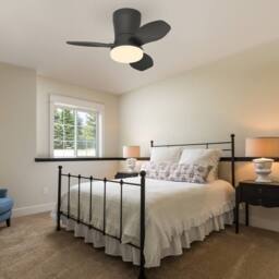 NIVOR LED Ceiling Fans with Lights for Small Spaces 6 Speed Quiet Reversible in Black - thumbnail 3