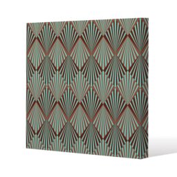 Benjamin Tate Design Green Geometric Rays (Canvas Print) / 127 x 127 x 4cm in Natural - Size: 127 x 127 x 4 cm - thumbnail 1