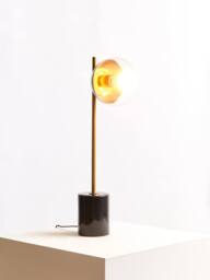 Orsina Contemporary Small Metal Table Lamp, Versatile Desk Lamp, Sturdy Modern Ambient Lamp On Table in Gold - thumbnail 4