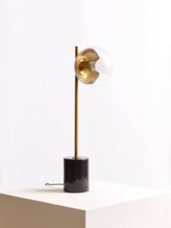 Orsina Contemporary Small Metal Table Lamp, Versatile Desk Lamp, Sturdy Modern Ambient Lamp On Table in Gold - thumbnail 3