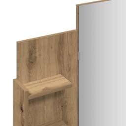 Berkfield Home Dressing Table with Mirror Artisan Oak 96x39x142 cm in Brown - Size: 96 x 39 x 142 cm - thumbnail 8