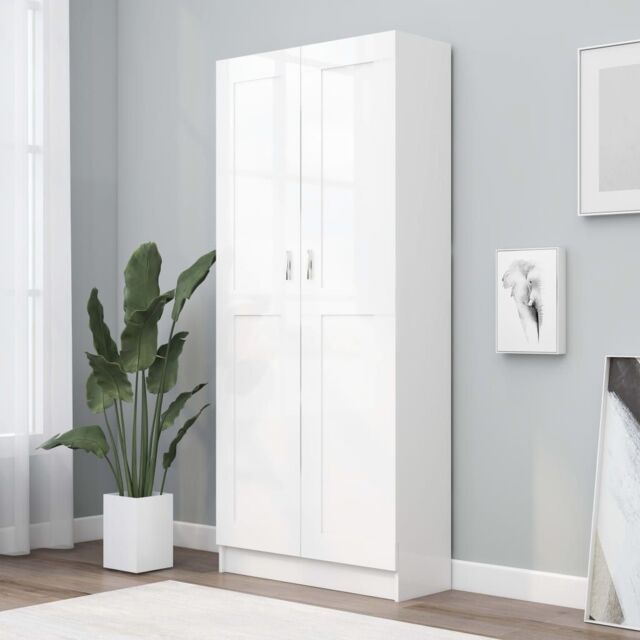 Berkfield Home Book Cabinet White 82.5x30.5x185.5 cm Engineered Wood - image 1