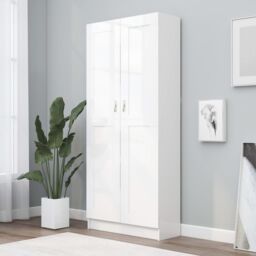 Berkfield Home Book Cabinet White 82.5x30.5x185.5 cm Engineered Wood - thumbnail 1