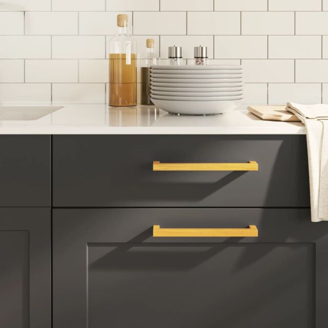 Berkfield Home Cabinet Handles 10 pcs Gold 192 mm Stainless Steel - image 1