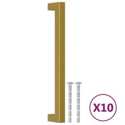 Berkfield Home Cabinet Handles 10 pcs Gold 192 mm Stainless Steel - thumbnail 2