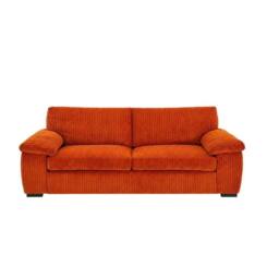 Bliss Furniture Amalfi 3 Seater Sofa in Orange Fabric with Foam Seating - Size: 3 Pack - thumbnail 1