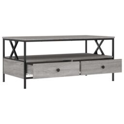 Berkfield Home Coffee Table Grey Sonoma 100x51x45 cm Engineered Wood - Size: 100 x 51 x 45 cm - thumbnail 5