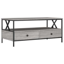 Berkfield Home Coffee Table Grey Sonoma 100x51x45 cm Engineered Wood - Size: 100 x 51 x 45 cm - thumbnail 2
