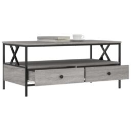 Berkfield Home Coffee Table Grey Sonoma 100x51x45 cm Engineered Wood - Size: 100 x 51 x 45 cm - thumbnail 4