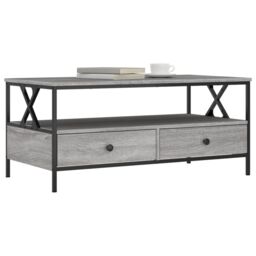 Berkfield Home Coffee Table Grey Sonoma 100x51x45 cm Engineered Wood - Size: 100 x 51 x 45 cm - thumbnail 3
