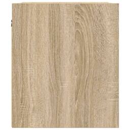 Berkfield Home Durable Wall-Mounted Bedside Cabinet Sonoma Oak 38x34x40 cm in Light Oak - Size: 38 x 34 x 40 cm - thumbnail 7
