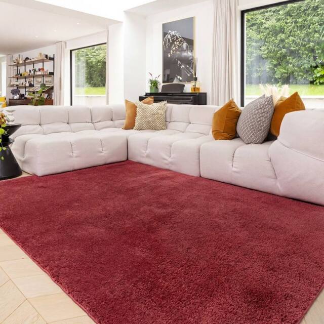 Kukoon Wine Washable Machine Wash Shaggy Rug - Size: 120 cm x 170 cm - image 1