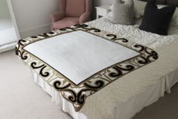Benjamin Tate Design Egyptian Frame Blanket in Natural - Size: 120 cm x 150 cm - thumbnail 3