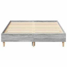 Berkfield Home Bed Frame No Mattress Grey Sonoma 140x190 cm Engineered Wood - thumbnail 5