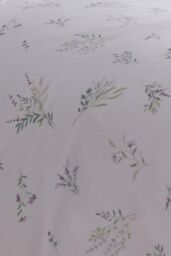 Dreams & Drapes 'Floral Sprig' Lace detail Duvet Cover Set in Lilac - Size: King - thumbnail 4