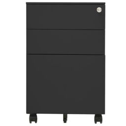 Berkfield Home Mobile File Cabinet Anthracite 39x45x60 cm Steel in Black - Size: 39 x 45 x 60 cm - thumbnail 2
