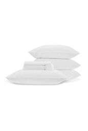 CHRISTY 400TC Luxury Cotton Sateen Plain Dye Full Sheet Bundle in White - Size: King - thumbnail 4