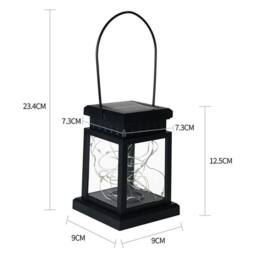 Havendro 4Pcs Solar LED Hanging Lantern Lights Waterproof Garden in Black - thumbnail 2