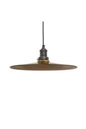 Industville Brooklyn Flat Pendant, 15 Inch, Brass, Pewter Holder in Bronze - thumbnail 3