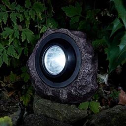 Marco Paul Grey Resin Solar Powered Realistic Rock Spotlight 19cm - thumbnail 2