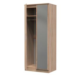 Ready Assembled 2 U Trent 2 Door Mirrored Wardrobe (Ready Assembled) in Light Oak - thumbnail 5