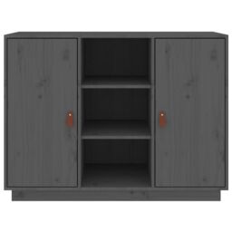 Berkfield Home Sideboard Grey 100x40x75 cm Solid Wood Pine - Size: 100 x 40 x 75 cm - thumbnail 3