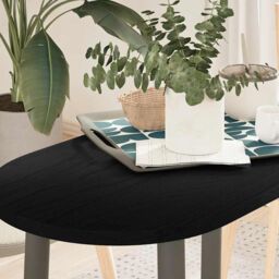 Berkfield Home Table Top Dark Brown 80x40x2 cm Solid Wood Oak Oval - Size: 80 x 40 x 2 cm - thumbnail 1