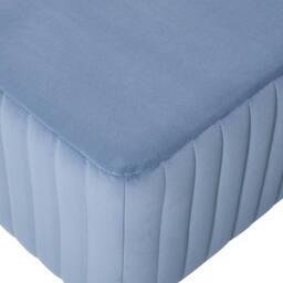 Wyld and Coco Blue Velvet Bench with Gold Metal Legs - 91 x 47 cm - thumbnail 5
