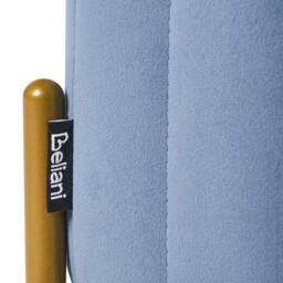 Wyld and Coco Blue Velvet Bench with Gold Metal Legs - 91 x 47 cm - thumbnail 6