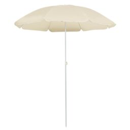 Berkfield Home Outdoor Parasol with Steel Pole Sand 180 cm in Beige - thumbnail 1
