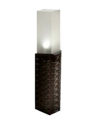 Groundlevel Set of 4 Solar Rattan Solar Lights in Brown - thumbnail 3
