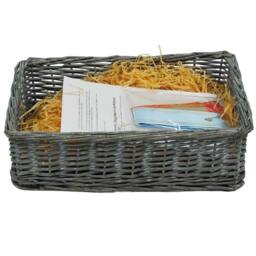 Gr8 Home Christmas Wicker Gift Hamper Basket DIY Kit in Grey - thumbnail 4