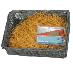 Gr8 Home Christmas Wicker Gift Hamper Basket DIY Kit in Grey - thumbnail 6