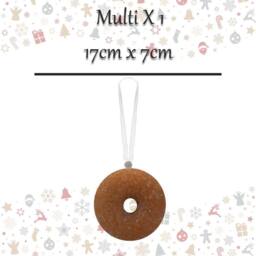 VFM e-Store Christmas Doughnut Hanging Decoration 17cm x 7cm Multi X 1 - Size: 17 cm x 7 cm - thumbnail 2