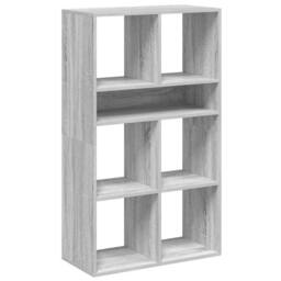 Berkfield Home Decorative Book Cabinet Grey Sonoma 66x31x112 cm Engineered Wood - Size: 66 x 31 x 112 cm - thumbnail 3