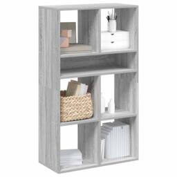 Berkfield Home Decorative Book Cabinet Grey Sonoma 66x31x112 cm Engineered Wood - Size: 66 x 31 x 112 cm - thumbnail 2