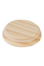 SHEONLY Soy Wax Scented Candle in Frosted Glass Jar with Wooden Lid, Lychee in White - thumbnail 4