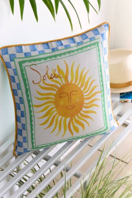 Fusion 'Soleil Sun' Outdoor Water Resistant Filled Cushion - Size: 43 cm x 43 cm - image 1