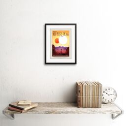 "Artery8 Wall Art Print NASA Space Travel Advert KEPLER-16B Artwork Framed 9X7 Inch in Black - Size: W7"" x H9""" - thumbnail 2