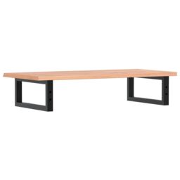Berkfield Home Basin Shelf Wall Mounted Steel & Solid Wood Oak in Brown - thumbnail 6