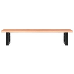 Berkfield Home Basin Shelf Wall Mounted Steel & Solid Wood Oak in Brown - thumbnail 4