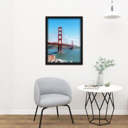"Artery8 Wall Art Print Highsmith Golden Gate Bridge Portrait Photo Large Framed Wall Décor Art in Black - Size: W18"" x H24""" - thumbnail 2
