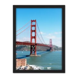 "Artery8 Wall Art Print Highsmith Golden Gate Bridge Portrait Photo Large Framed Wall Décor Art in Black - Size: W18"" x H24""" - thumbnail 1