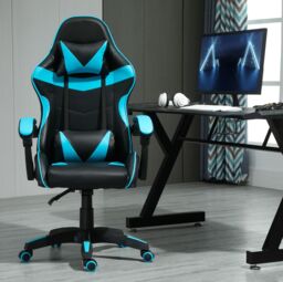 MCC Direct Neon Edge Gaming Chair with Tilt & Swivel function Chair A in Blue - thumbnail 2