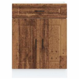 Berkfield Home Kitchen Base Cabinet¬†Porto Old Wood Engineered Wood in Brown - thumbnail 4