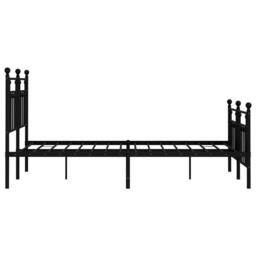 Berkfield Home Metal Bed Frame with Headboard & Footboard Black 140x200 cm - thumbnail 7